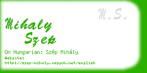 mihaly szep business card